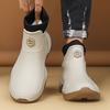 Men's outdoor fashion casual rain boots thick anti slip waterproof high top wear-resistant comfortable work velvet chef shoes