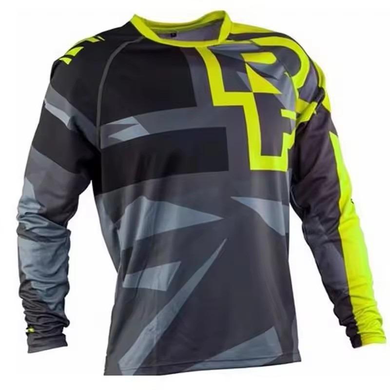 Spring  Autumn Long Sleeve Men's T-Shirt Mountain Bike Mtb T Shirts Offroad Dh Motorcycle Motocross Sportwear Men Clothing
