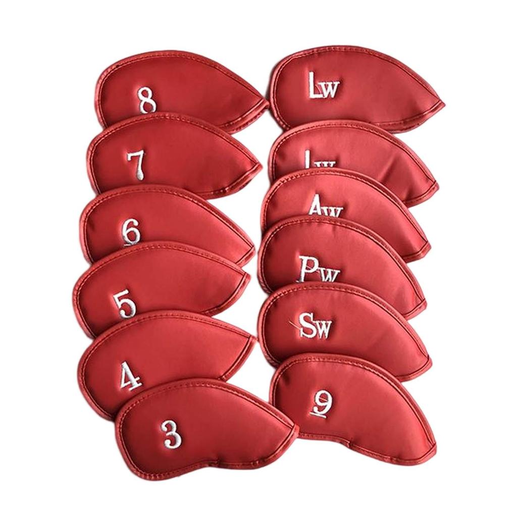 12 Pieces Golf Iron Headcover Set Club Head Cover Anti Scratch Cue Protector with Number
