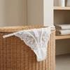 Embroidery Lace Flower Briefs Women Low Waist Romantic T Panties Sheer Mesh Lace Thong  Home