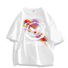 100% Cotton Summer T-shirt Trend Thin Color Breathable Casual Gothic Punk Style Harajuku Streetwear Oversize Gym Clothing