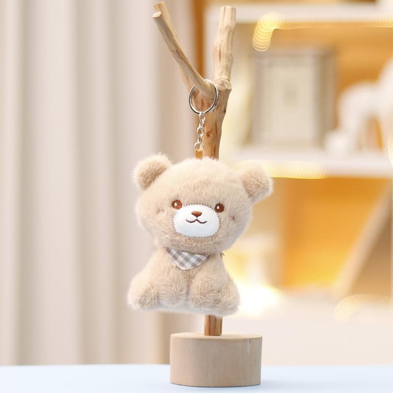 Bear Rabbit Duck Keychain Cute Cartoon Girl Backpack Hanging Plush Doll Gift