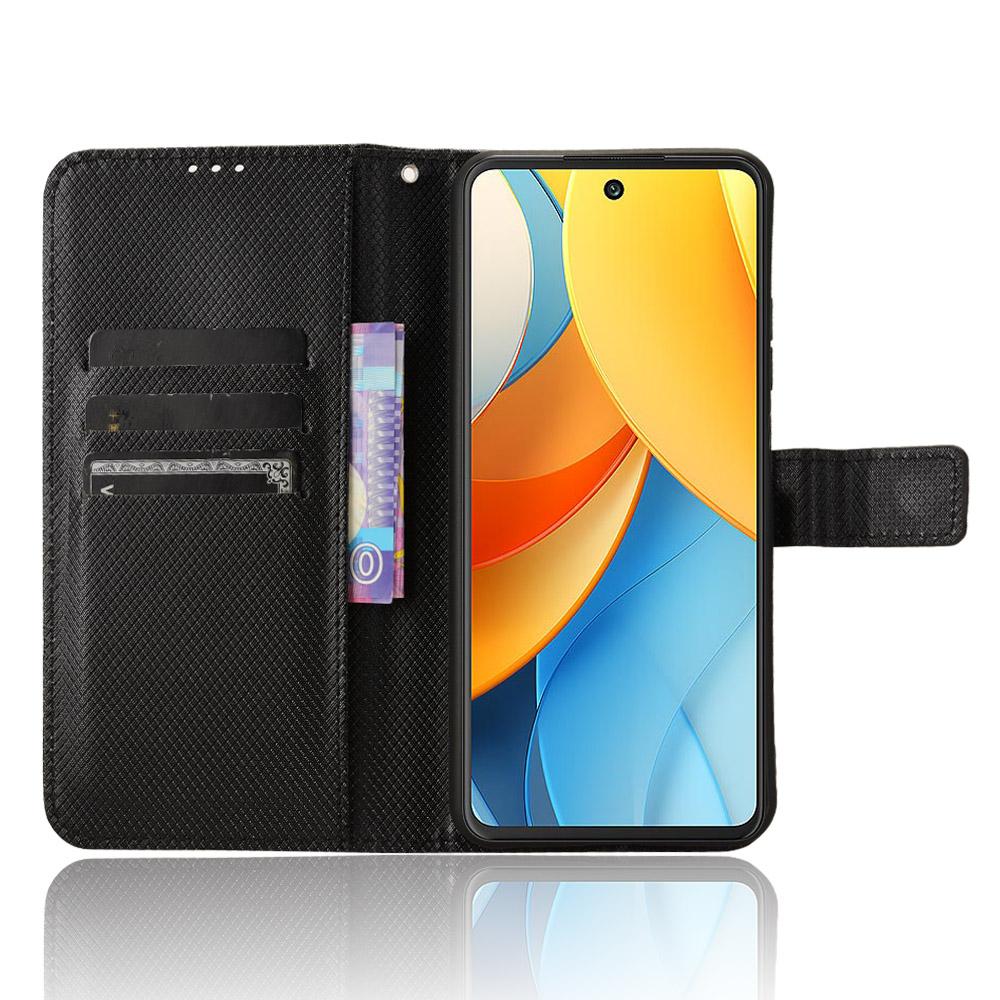 For ZTE Axon 60 Lite/Blade V60 Vita Phone Case PU Leather Diamond Texture Shockproof Cover