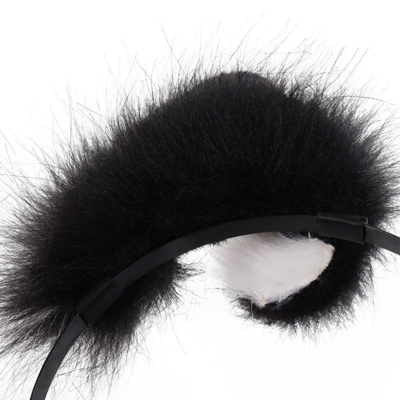 Handmade Plush Animal Ear Headband Cosplay Cat Fox Ears Costume Accessory Cute Unisex Hair Band