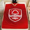 1PC Nottingham Forest FC Print Flannel Blanket, High Quality Comfortable for All Seasons, Home Decor, Warmth and Comfort, Perfect for Christmas Gifts