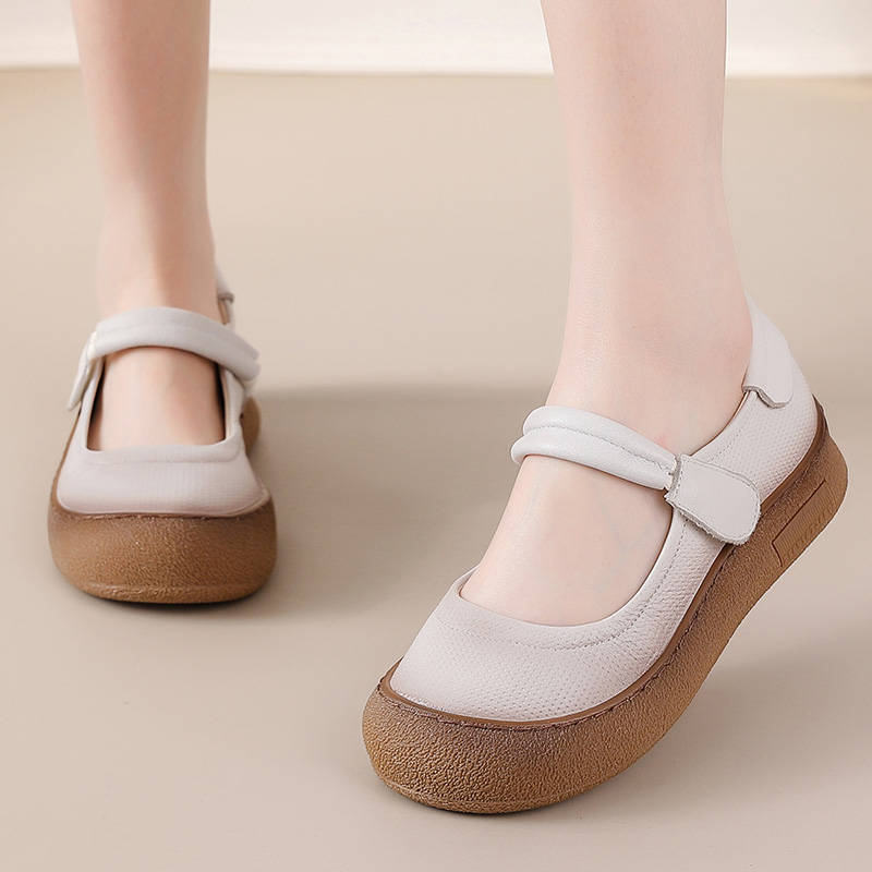 Women Comfort Flats Hollow Mary Jane Shoes Lightweight Soft Shoes