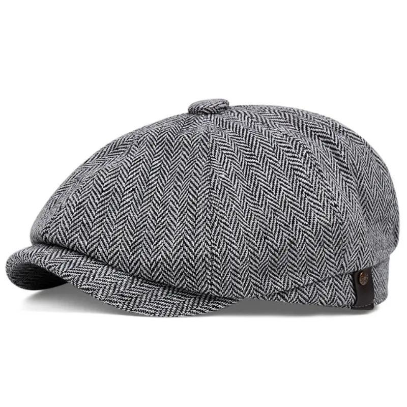 Men Casual Newsboy Winter Hat Spring Autumn Retro BeretHats Wild Casual Hats Unisex Wild Octagonal Capfor Men Street Caps Gorras