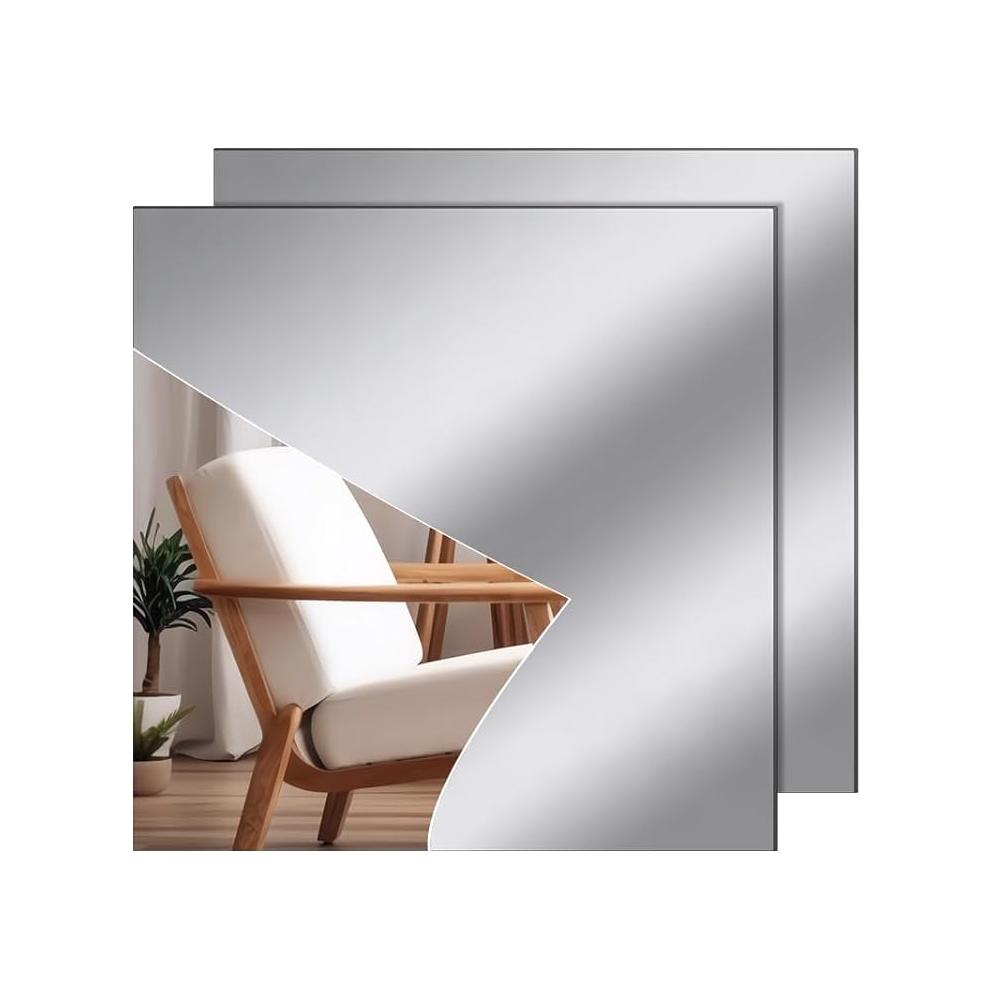 

2/4 шт. 2 мм утолщенные 3D квадратные зеркальные настенные наклейки гибкие DIY акриловые декоративные зеркала с клеем для гостиной домашний декор S 15cmx15cm