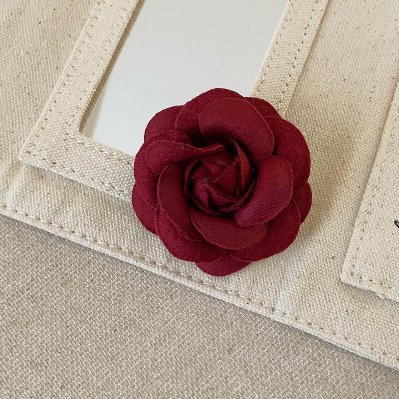 Light Luxury And High-End Sense, Small Fragrant Wind, Camellia Brooch, Femininity, Trendy And Versatile Woolen Coat, Suit Pin Accessories