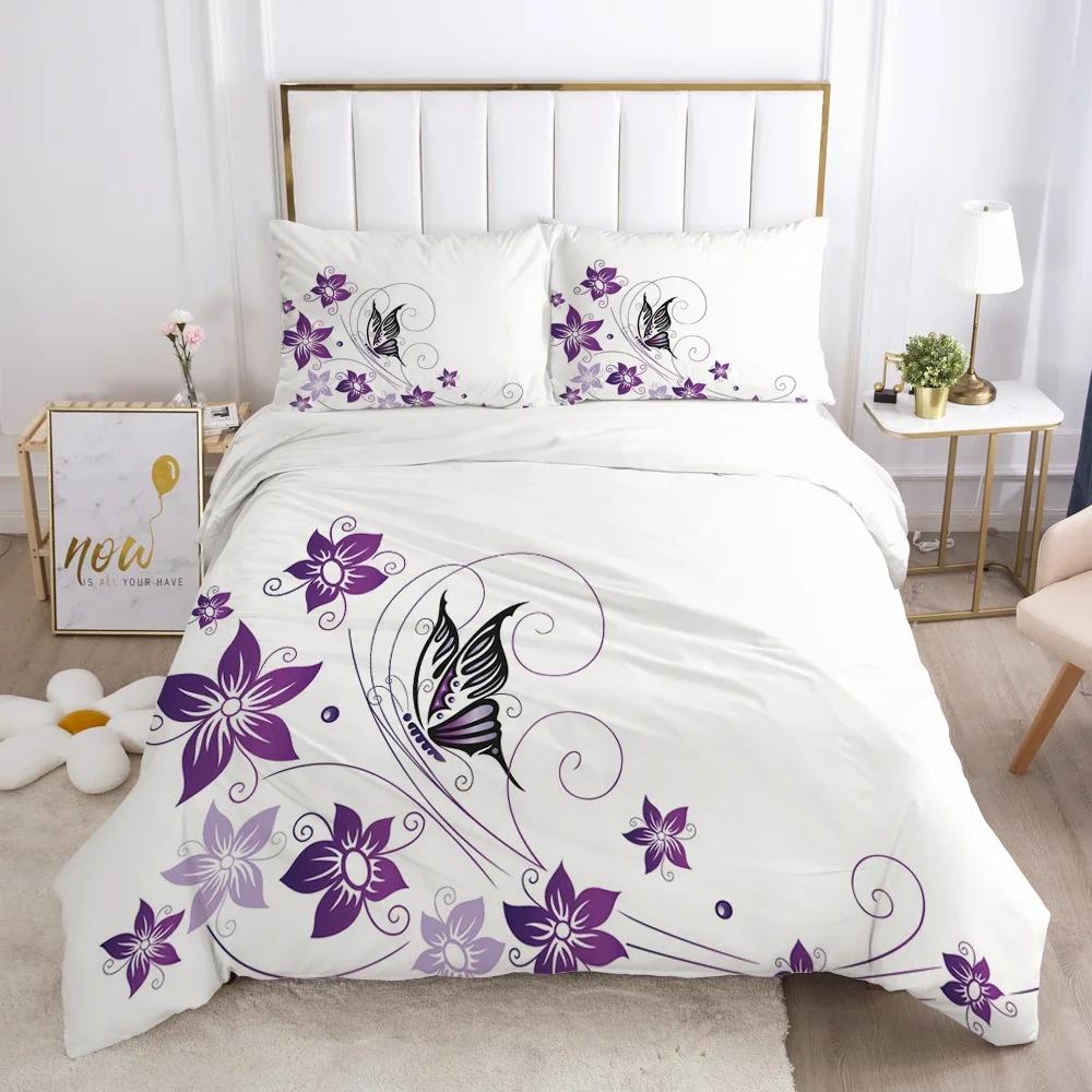 Bedding Set Duvet Cover Pillowcases Comforter/Quilt/Blanket Cover Luxury 3D HD Quality Printed Reactive Queen Single Leaf