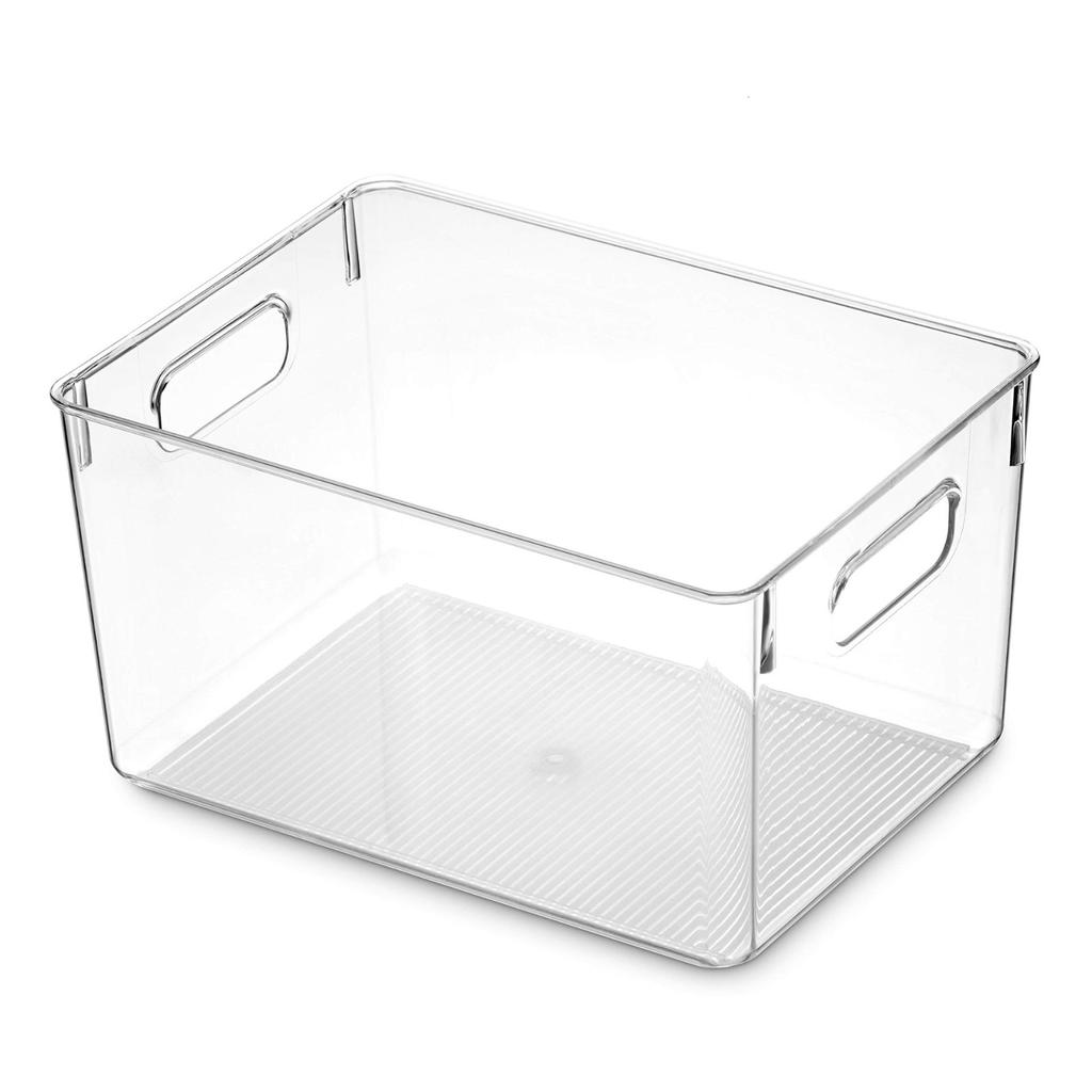 Clear Plastic Organizer Storage Bins,Kitchen Organization Or Pantry Storage