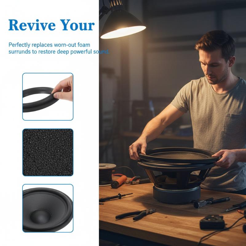 Latest Universal 4/5/6/8/10inch Speaker Surround Repair Foam Woofer Edge Repair Parts