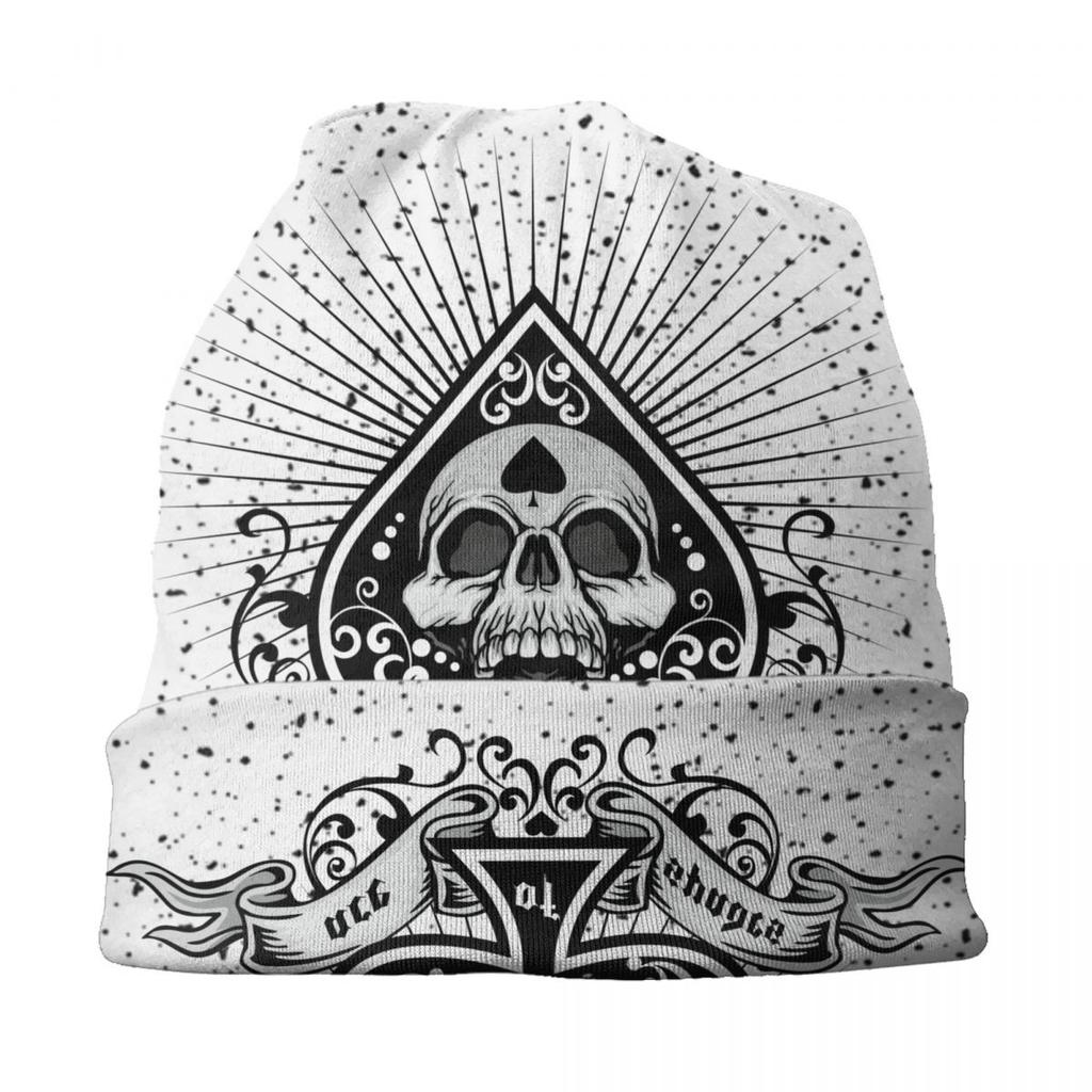 Heavy Metal anii 1960 Muzică Punk Rock Skullies Beanies Căciuli de iarnă Călărie caldă de tricotat Adult Unisex Ace Of Spades Bonnet Hats