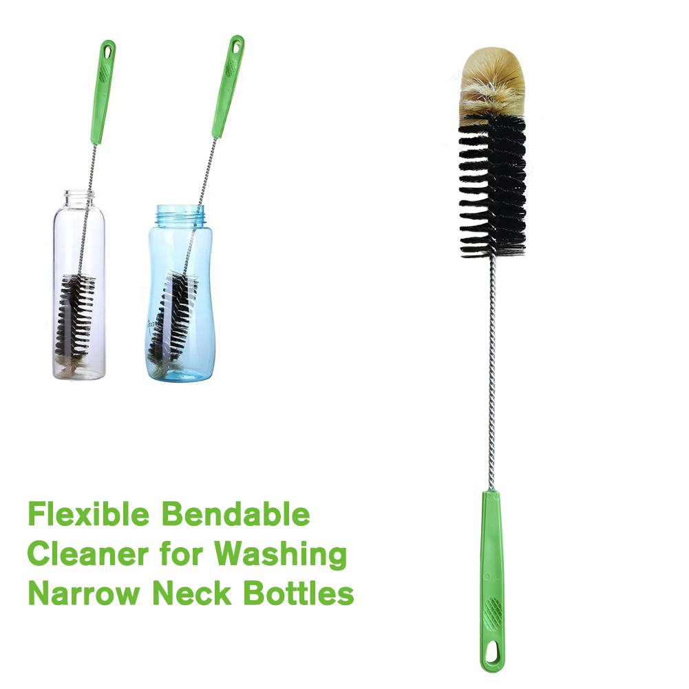 1/2/3/4/5/10PCS Long Handle Water Bottle Brush Flexible Bendable Cleaner For Washing Narrow Neck Bottles Wine Decanter
