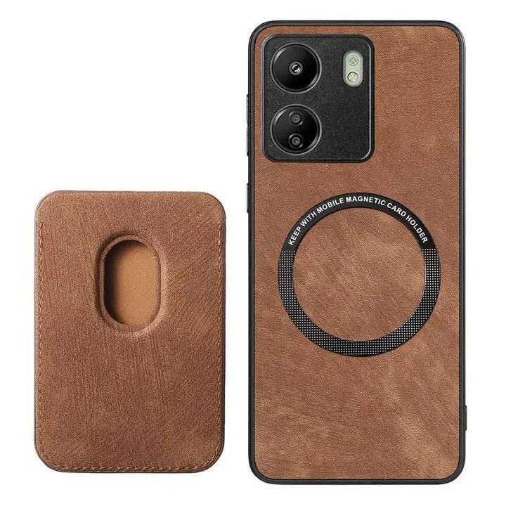 

For Xiaomi 17 15 Ultra 15T 14T 13T 11T Pro 5G 2In1 Detachable Leaher Card Magnet Back Case Mi 11 Lite 14T 15T 17 Pro Max Cover Xiaomi 17 коричневый