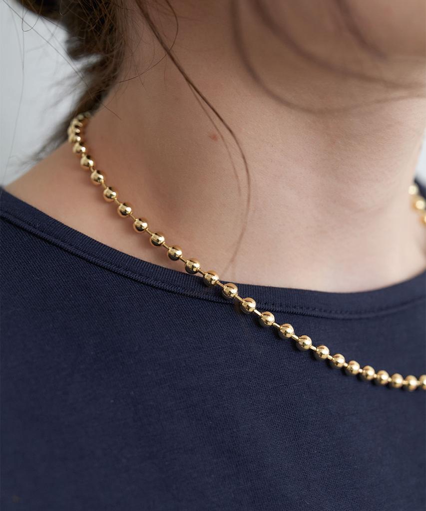 Halden Classic Ball Necklace (N058_Gold)