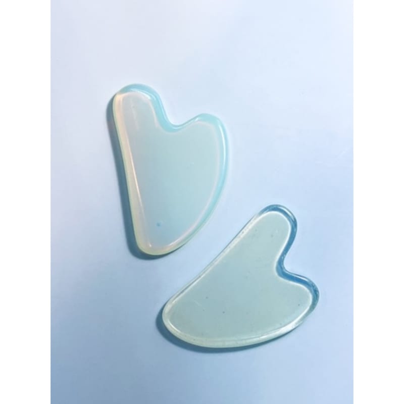 Inez Gua Sha Massager Inez Opalite Heart Gua Sha Massager for Trapezius Muscles and Lymphatic Massage (with Pouch) Inez Gua Sha Massager