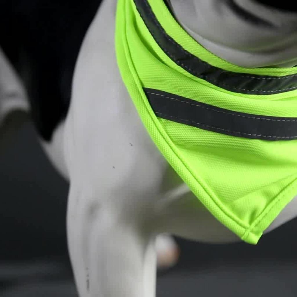 Dog Reflective Bandanas Pet Triangular Towel Scarf Bright Color Polyester Bib