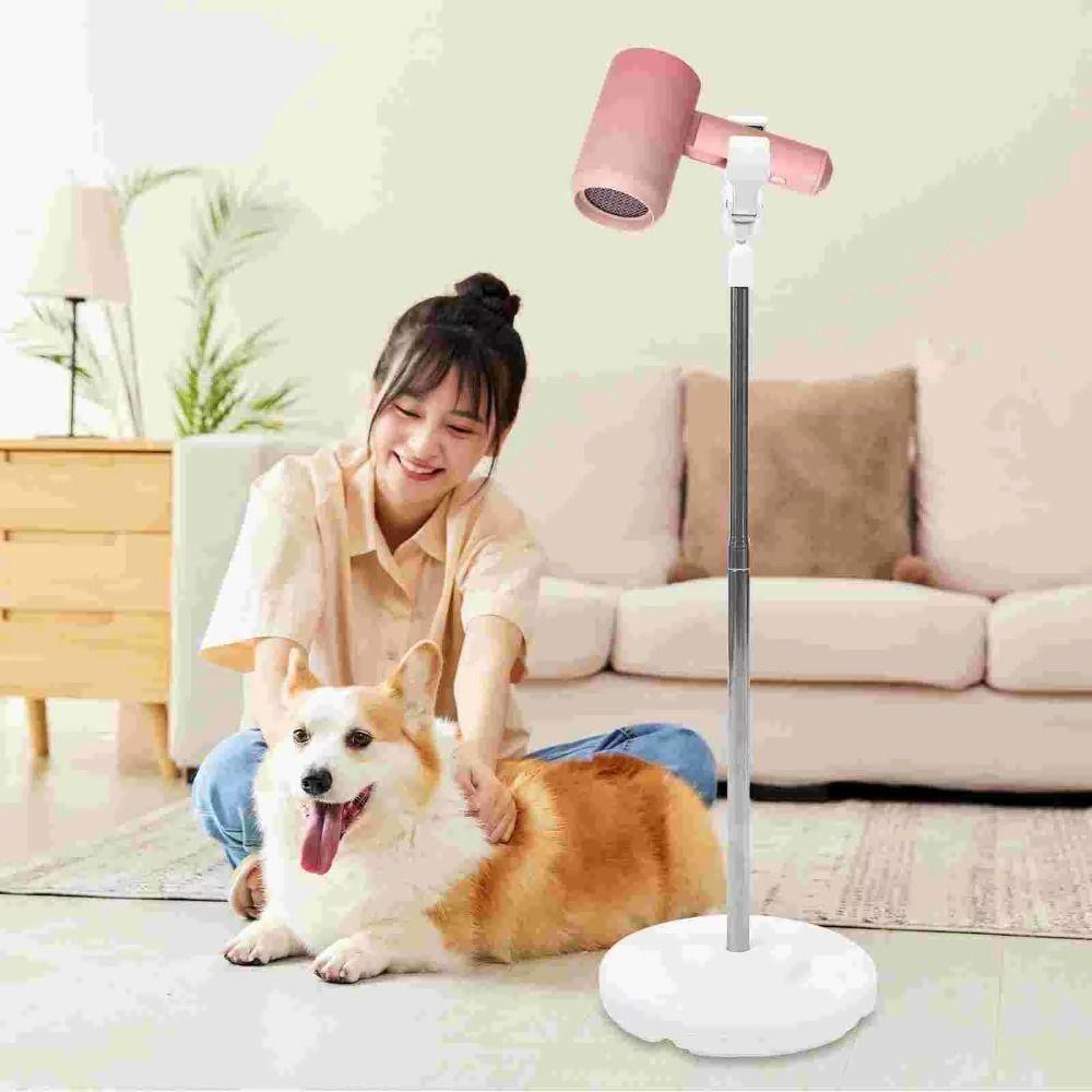 Hands Free Vertical Hair Dryer Holder Retractable Hairdryer Storage Rack  Dog Cat Care