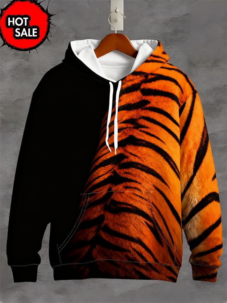 New Fashion Animal Hoodies For Kids Tiger 3D Print Fall Sweatshirt Hoodie Street Casual Sweatshirt Oversized Unisex Clothes