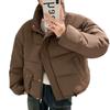 Short Cotton Jacket Women's 2025 New Winter Thickened Warm Bread Jacket Stand-up Collar Padded Jacket