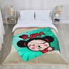 Kawaii P-Pucca Blanket Flannel Textile Decor  Breathable Ultra-Soft Throw Blankets for Bedding Outdoor Plush Thin Quilt
