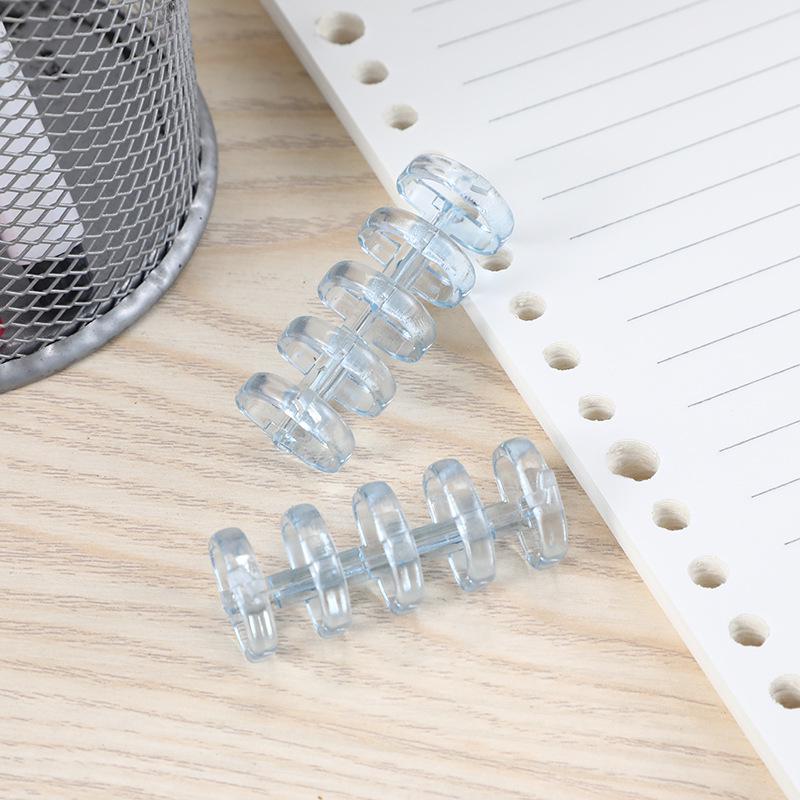 Fünf-Loch Abnehmbarer Plastik-Schnappringordner Buchhülle