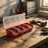 Multi-Compartment Organizer Box For Screws & Small Parts - Durable Plastic Hardware And Jewelry Storage Case