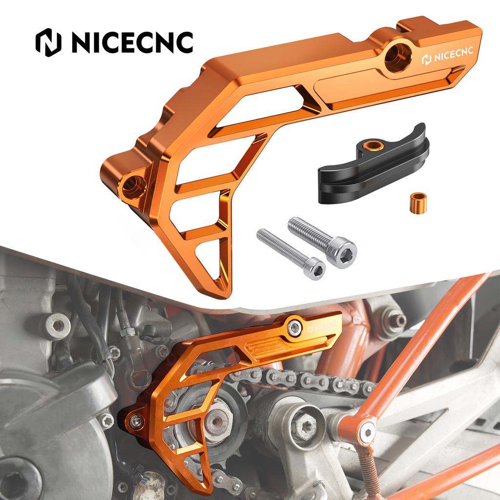 NICECNC Motorcycle Engine Case Saver Sprocket Chain Guard Cover for KTM 690 SMCR 690 Enduro R 690 SMC R 2009-2023 2024 2025