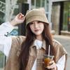 Autumn And Winter Landlord Hat Men'S And Women'S Little Devil Ears Pullover Hat Ruffian Handsome Rivet Sweet Cool Wind Street Melon Hat