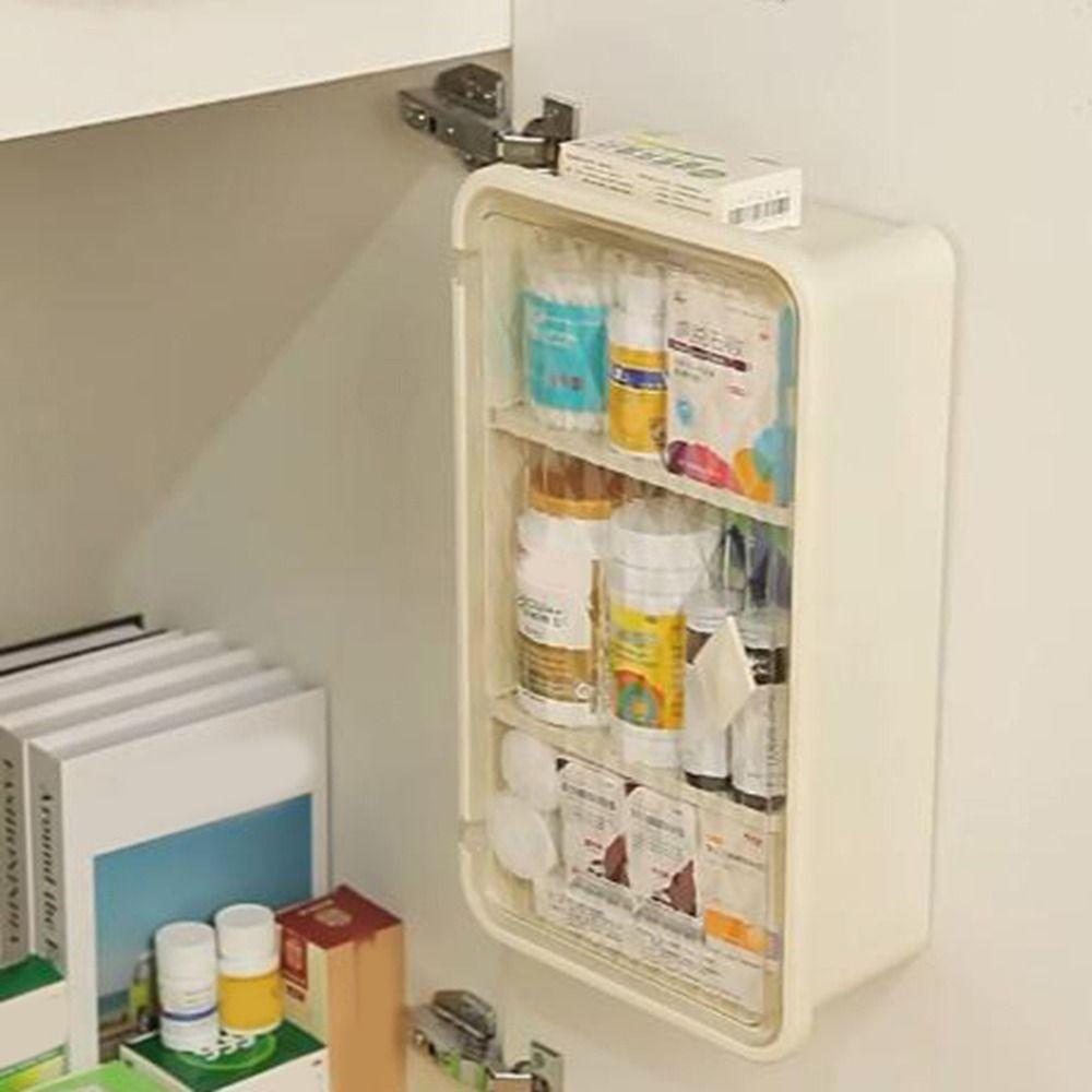 Large Capacity Cosmetic Storage Box Wall Mounted Medicine Storage Box  Over Toilet
