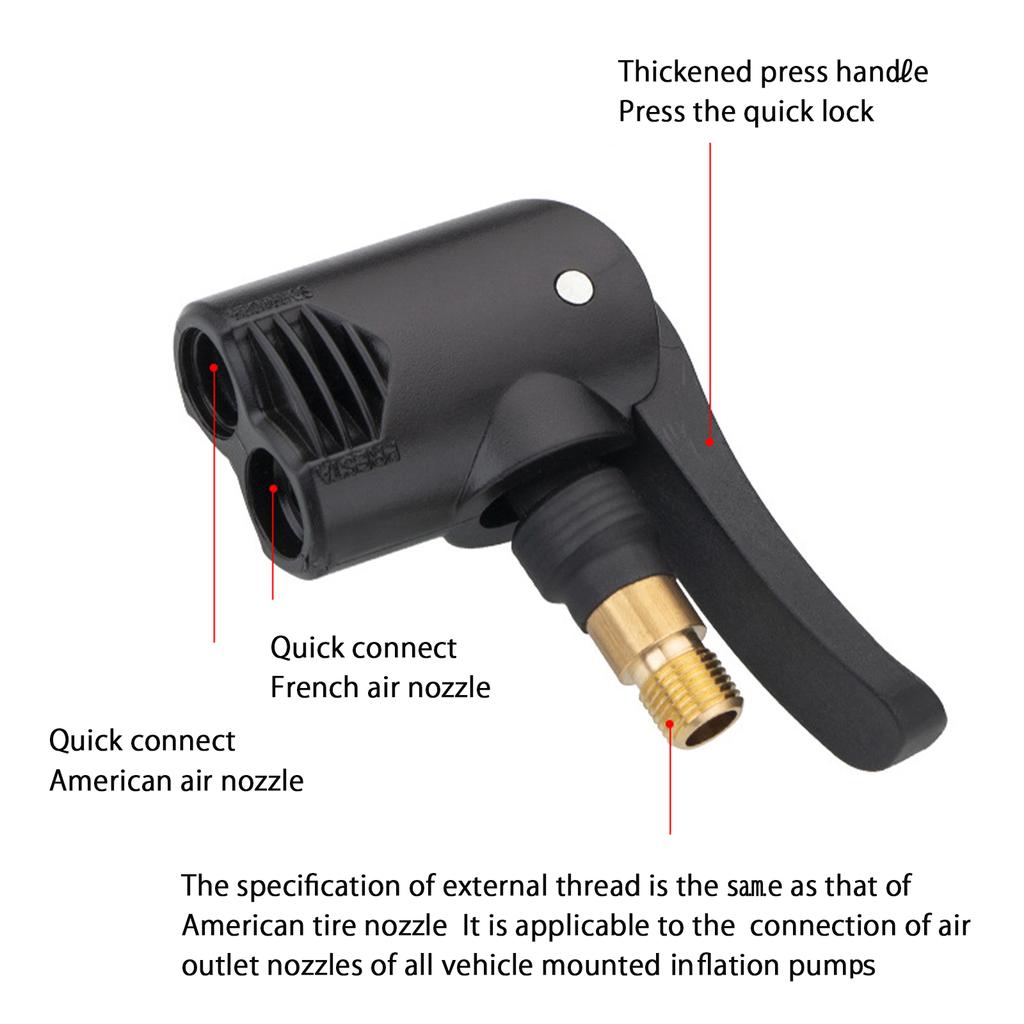 1 bucată din alamă pompă gonflabilă portabilă pentru anvelope mașină mandrina de aer pompa de umflare valvă conector adaptor cu clips roată anvelopă auto