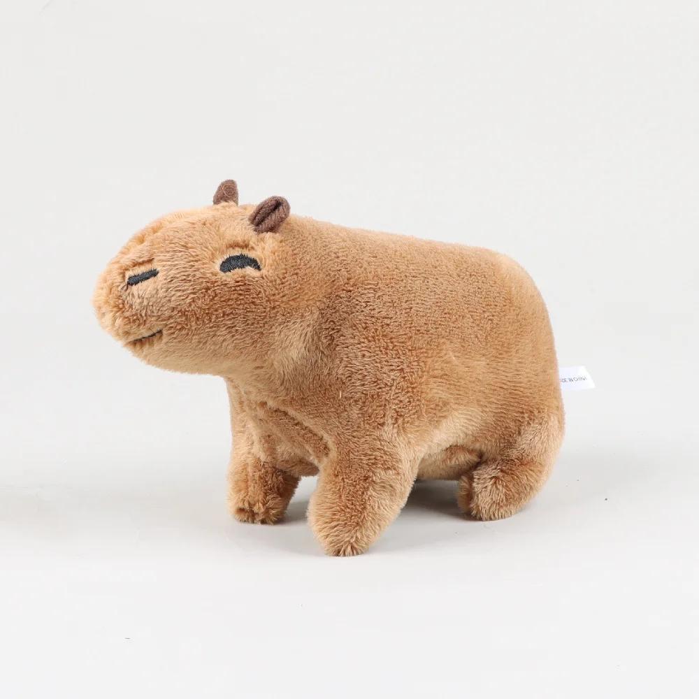 Simulation Fluffty Capybara Plush Stuffed Animals Toy Soft Dolls Real Life Capybara Dolls Kids Toys Peluche Christmas Gift 18cm