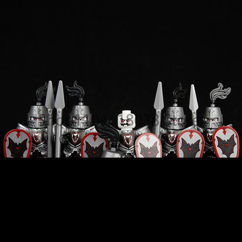 Medieval Military Noble Knights Building Blocks Figures Accessories Helmet Armor Shield Sword MOC Bricks Toys Friends Gifts