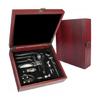 Zincs Alloys Bottle Opener and Vacuum Stoppers Wine Pourer Wine Opener Tool Set Corkscrew Wine Opener with Wood Case