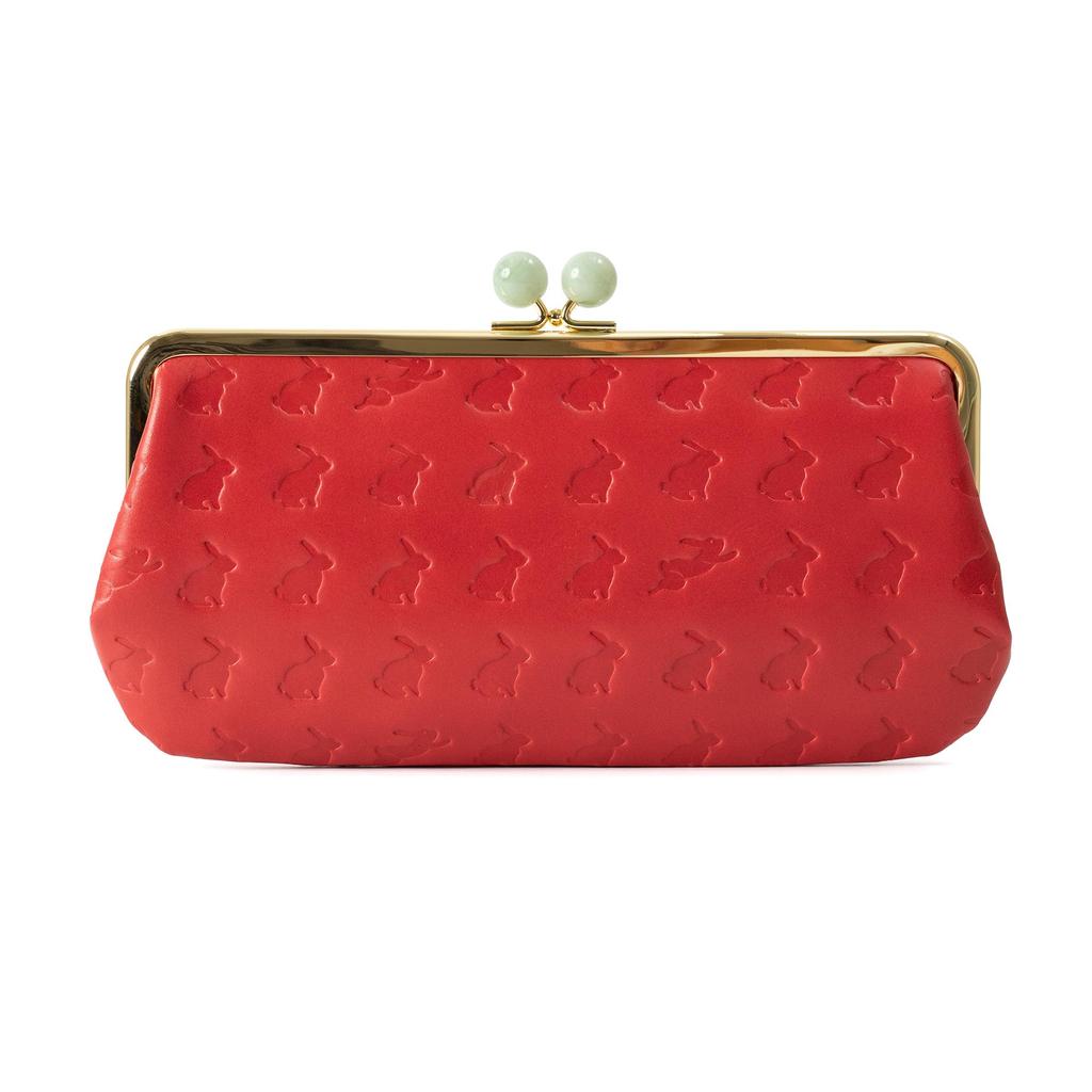 Essence of Poison OSANPO Series Long Wallet with Clasp Cowhide Women's Closure, Leather, DES-3504 (Pink)