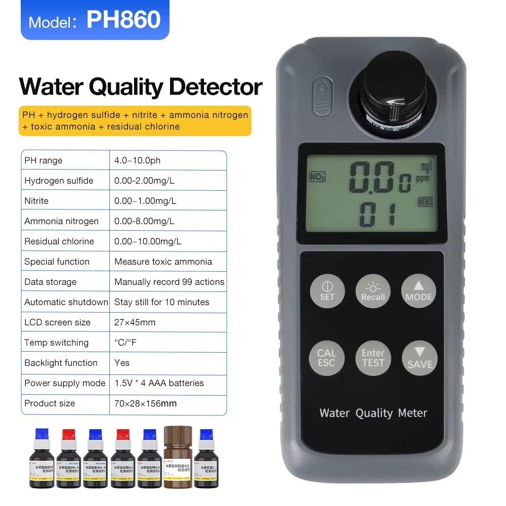 0-1000NTU Turbidimeter Digital Turbidity Meter Tester Multiparameter Water Quality Detector for Aquarium Pool