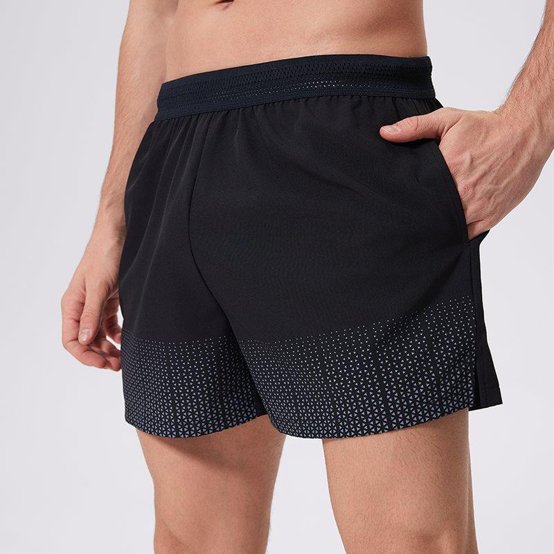 Men s Quick-Dry Running & Basketball Shorts with Rear Pocket L чёрный
