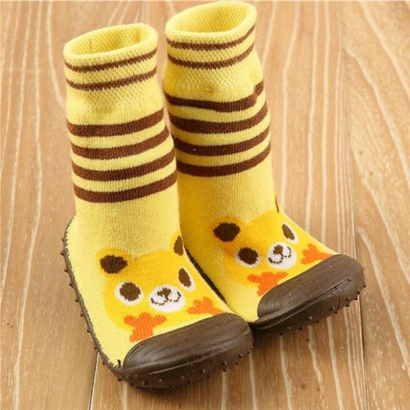 Buy Floor Shoes Born Anti Slip Baby Learning To Walk Cotton With Rubber Soles Infant Socks 03Y