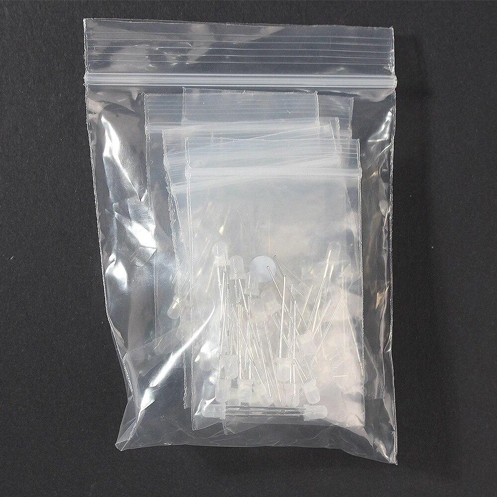 100 Stück F3-Diode, Rot, Gelb, Blau, Grün, Weiß, Nebelglühen, 3 mm, LED-Sortiment-Set, DIY-Elektronikkomponenten, 5 Farben, LED-Leuchtdioden