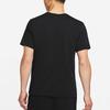 T-shirty Męskie Czarne Okrągły Dekolt Umiarkowany Prosty Krój DB6158-010