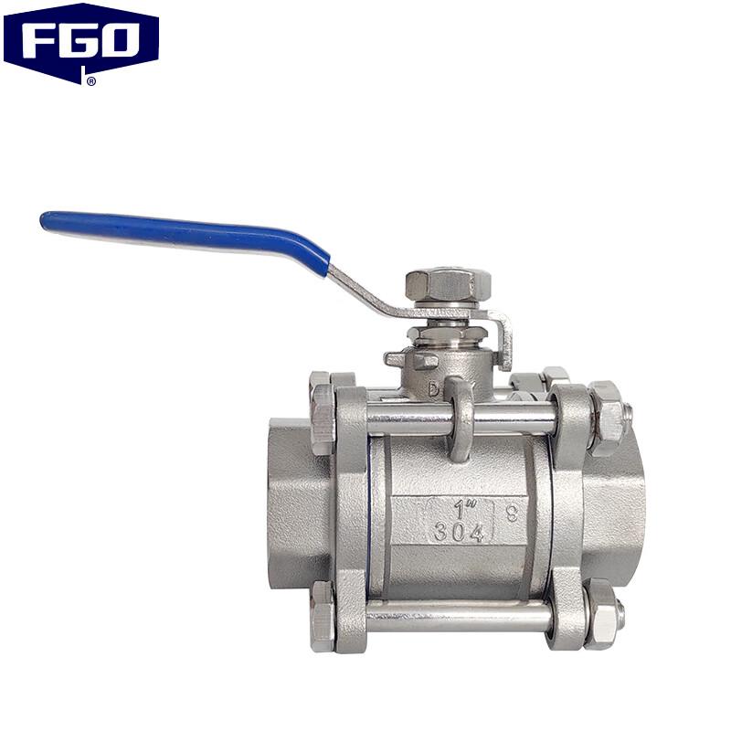 FGO 304 Stainless Steel 3-Piece Ball Valve Q11F-25P