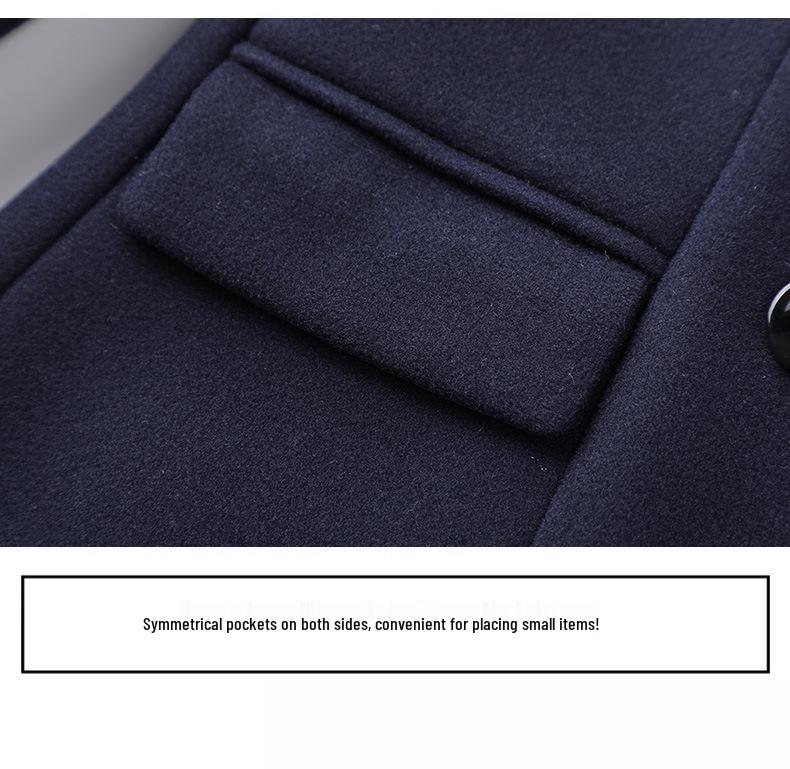 Women's Professional Mid-Length Wool Coat for Winter Workwear