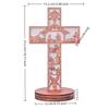 Wooden Decoration Desktop Cross Ornament Handcrafted Luminous Ornament  Easter Party
