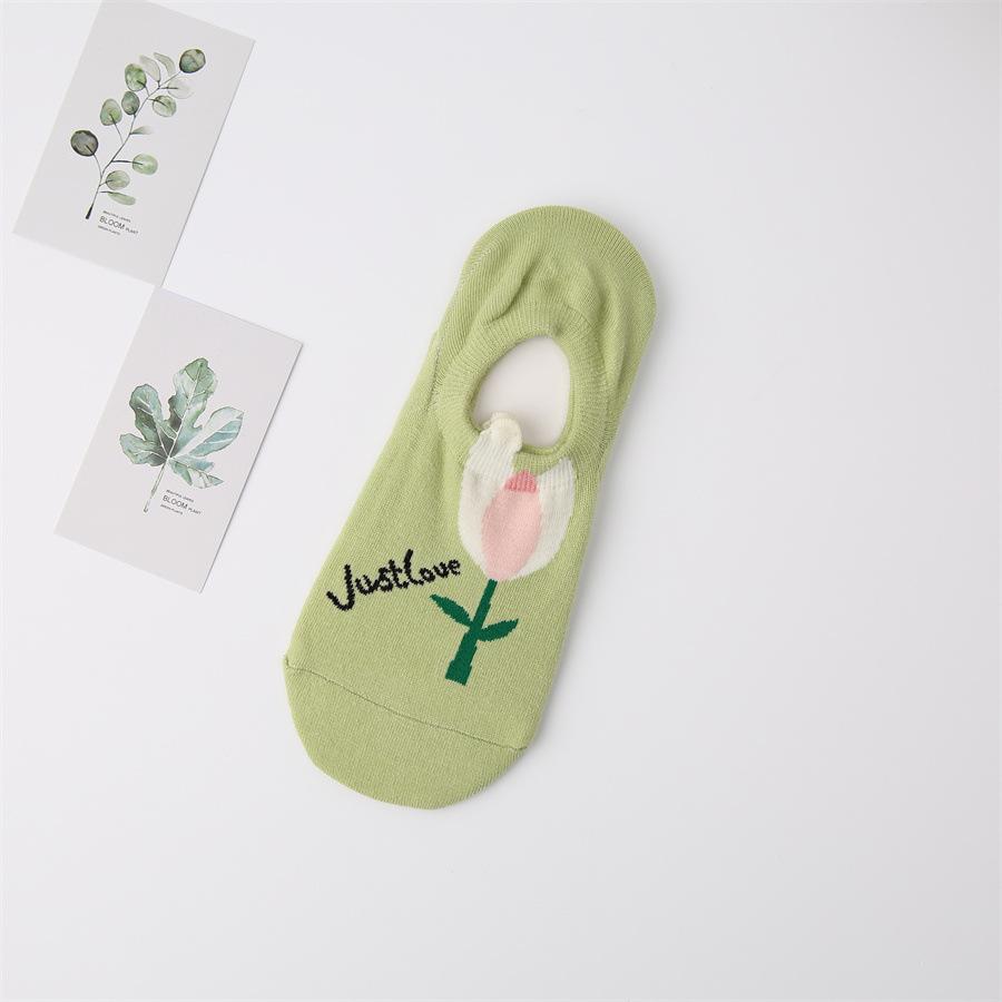 Women Socks Flower Rabbit Pattern Cute Kawaii Japanese Korean Style Cotton Harajuku Funny Breathable Casual Spring Floral Socks