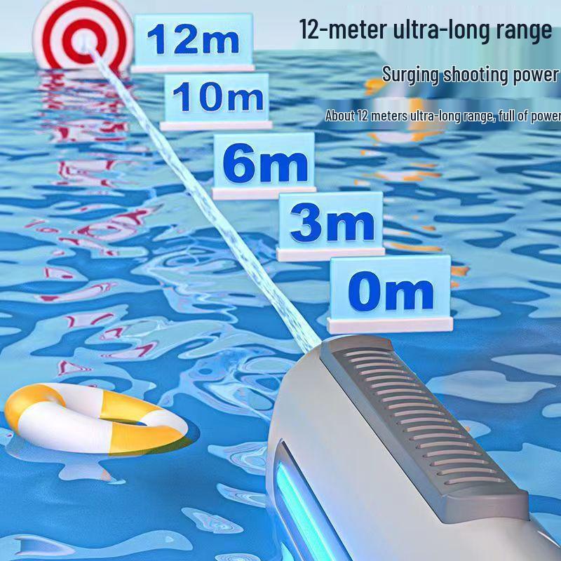 Electric Water Gun with Cool Lights - Large Capacity, Self-Priming, Automatic Shooting; Perfect Beach Toy for Children