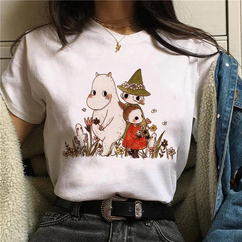 Harajuku casual women's T-shirt summer cartoon women's mushroom pattern women's T-shirt Harajuku street wear T-shirt