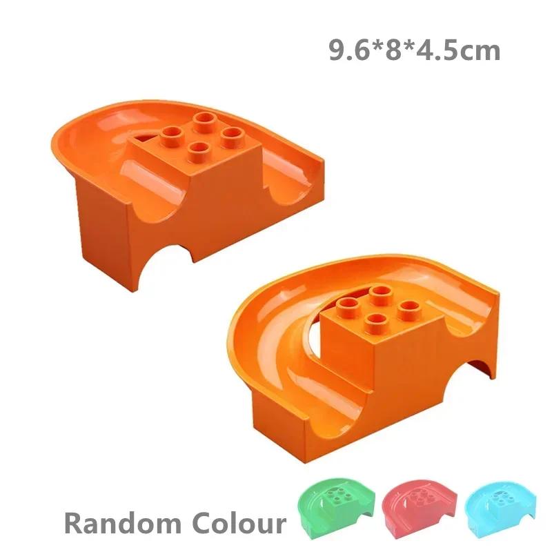 Big Size Building Blocks Marble Race Run Maze Games Compatible Large Bricks Running Ball Chute Giraffe Kids Gift Educational Toy