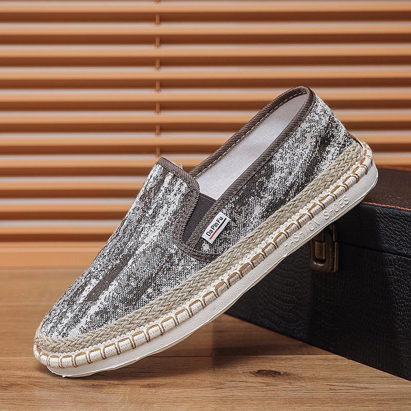 

Original old Beijing cloth shoes men s 2025 summer new one-pedal casual fisherman shoes men s canvas shoes tide 44