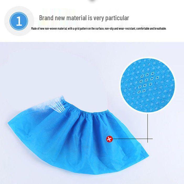 Waterproof Indoor Dustproof Non-woven Shoe Covers, Wear-resistant, Thickened, Minimum Order of One Piece.